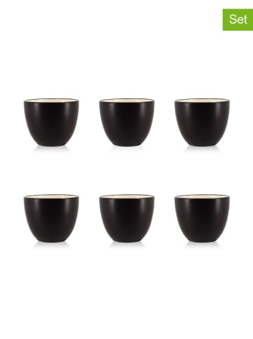 Ogo Living 6er-Set: Espressobecher in Schwarz - je 130 ml