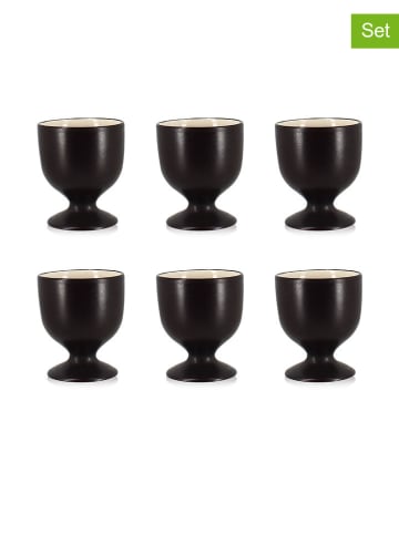 Ogo Living 6er-Set: Eierbecher in Schwarz