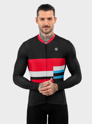 Siroko Fahrradtrikot "M2 Riemst" in Schwarz/ Rot/ Hellblau