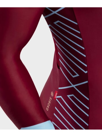 Siroko Fietslongsleeve "M2 Road Trip" rood/lichtblauw
