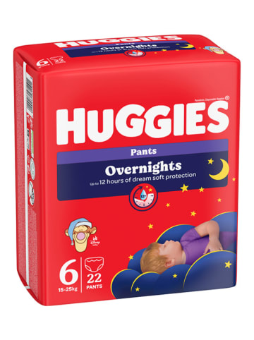 HUGGIES 4er-Set: Overnight-Höschenwindeln Gr. 6, 15-25 kg (4x 22 Stück)