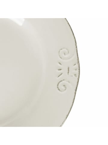 Villa d´Este 6-delige set: dinerborden "Duchessa" lichtgrijs - Ø 27 cm