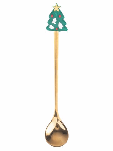 Villa d´Este 4er-Set: Teelöffel "Xmas" in Gold/ Bunt - (H)16,3 cm