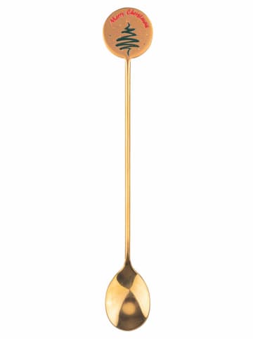 Villa d´Este 6er-Set: Teelöffel "Xmas" in Gold/ Bunt - (H)16,3 cm