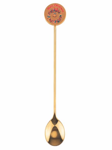 Villa d´Este 6er-Set: Teelöffel "Xmas" in Gold/ Bunt - (H)16,3 cm
