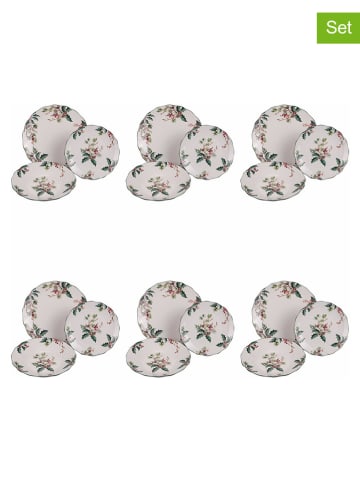 Villa d´Este 18-częściowy zestaw w kolorze biało-zielonym