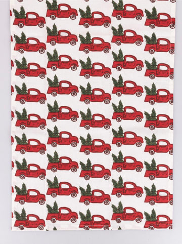 Villa d´Este Tischläufer ''Cars'' in Weiß/ Rot - (L)150 x (B)40 cm