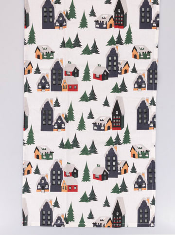 Villa d´Este Tafelloper "House" wit/meerkleurig - (L)150 x (B)40 cm
