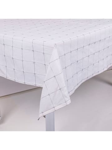 Villa d´Este Tafellaken "Oro" wit/zilverkleurig - (L)240 x (B)140 cm