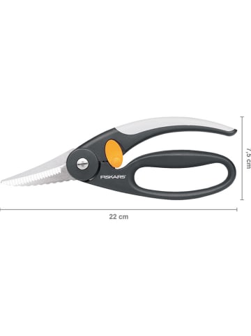 Fiskars Nożyczki "Functional Form" w kolorze szarym do ryb - wys. 22 cm