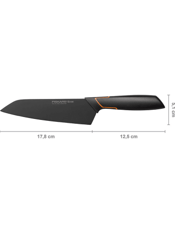 Fiskars Nóż Santoku "Edge" w kolorze czarnym - dł. 30 cm