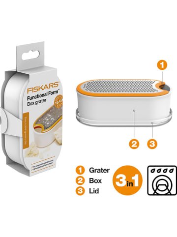 Fiskars Tarka ręczna "Functional Form" w kolorze biało-pomarańczowym - szer. 21 cm