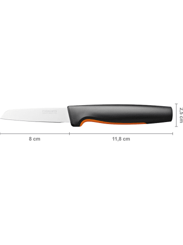 Fiskars Nóż "Functional Form" w kolorze srebrno-czarnym do obierania - dł. 26 cm