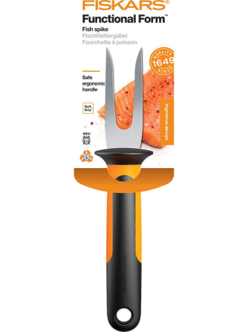 Fiskars Widelec w kolorze czarno-pomarańczowym do filetów rybnych - wys. 26 cm