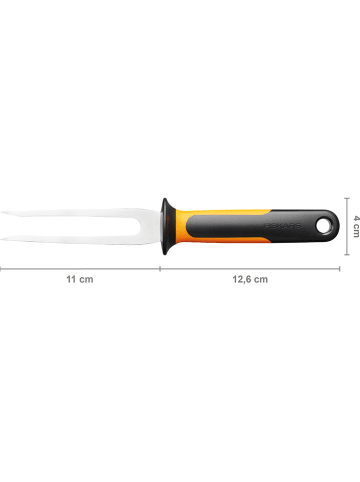 Fiskars Tranchiergabel "Functional Form" in Schwarz/ Orange - (H)30 cm