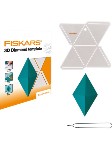 Fiskars 3D-Schablone "Diamond" in Weiß - (H)15 cm