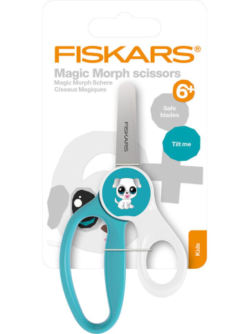 Fiskars Nożyczki w kolorze turkusowo-białym dla dzieci - wys. 13 cm