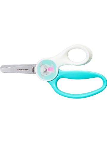 Fiskars Nożyczki w kolorze turkusowo-białym dla dzieci - wys. 13 cm