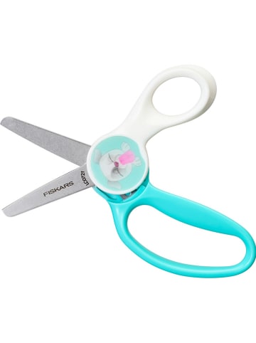 Fiskars Nożyczki w kolorze turkusowo-białym dla dzieci - wys. 13 cm