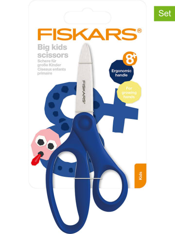 Fiskars 2er-Set: Kinderscheren in Blau - (H)15 cm