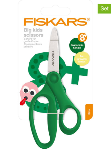 Fiskars Nożyczki (2 szt.) w kolorze zielonym dla dzieci - wys. 15 cm