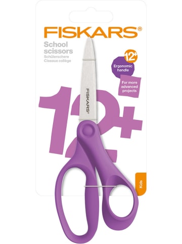 Fiskars Nożyczki szkolne w kolorze fioletowym - wys. 18 cm - 12+