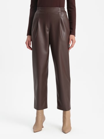 BGN Kunstleren broek donkerbruin