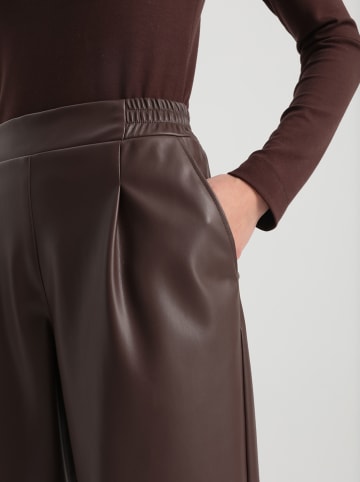 BGN Kunstleren broek donkerbruin
