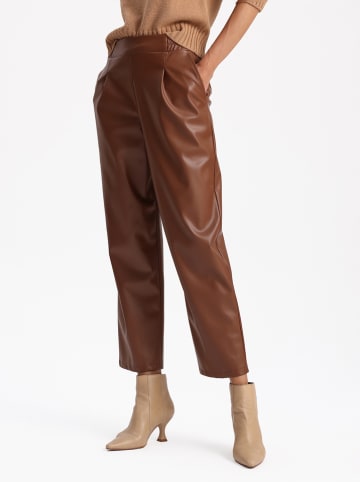 BGN Kunstlederhose in Cognac
