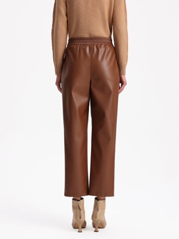 BGN Kunstleren broek cognackleurig