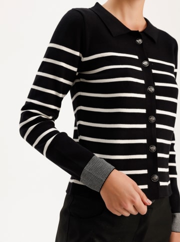 BGN Cardigan in Schwarz/ Weiß