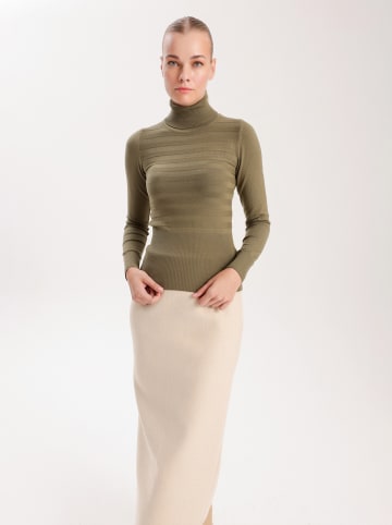 BGN Rollkragenpullover in Khaki