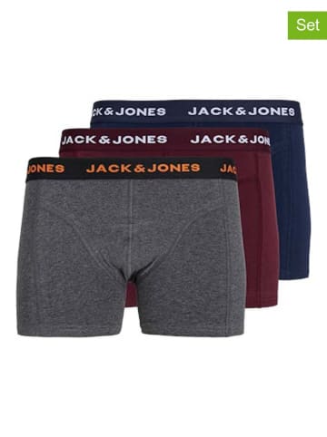Jack & Jones 3er-Set: Boxershorts in Dunkelblau/ Grau