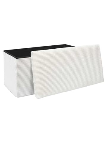 THE HOME DECO FACTORY Aufbewahrungsbank in Beige - (B)76 x (H)38 x (T)38 cm