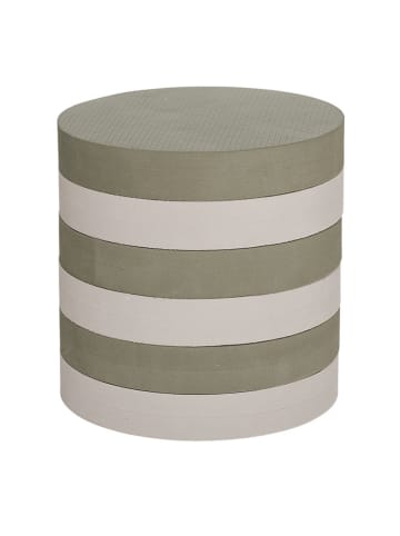 OYOY mini Beistelltisch "Iro" in Khaki/ Grau - (H)28 cm x Ø 28 cm