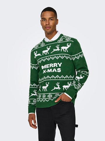 ONLY & SONS Sweter w kolorze zielonym