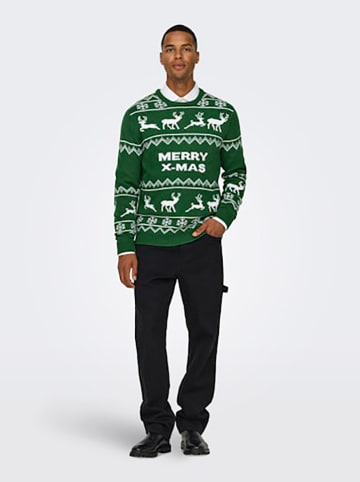 ONLY & SONS Sweter w kolorze zielonym