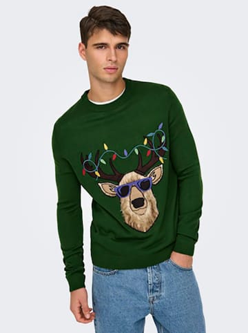ONLY & SONS Sweter w kolorze zielonym