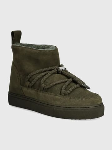 INUIKII Leder-Winterboots "Classic Low" in Khaki