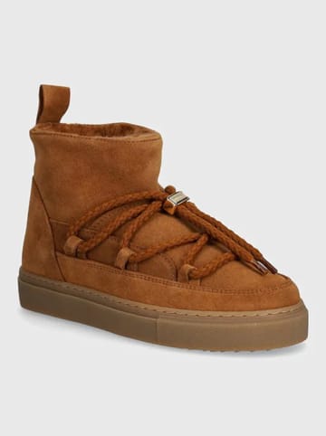 INUIKII Leder-Winterboots "Classic Low" in Braun