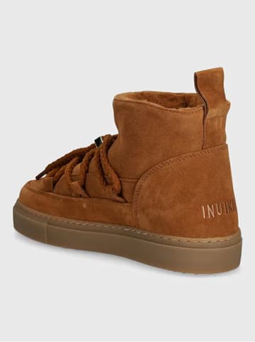 INUIKII Leder-Winterboots "Classic Low" in Braun