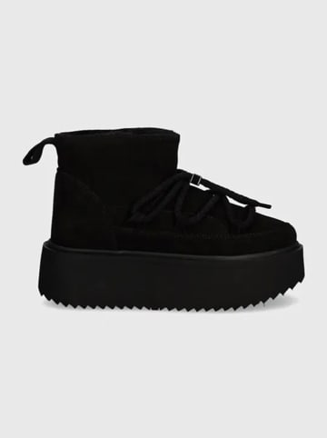 INUIKII Leder-Winterboots "Classic Low Platform" in Schwarz