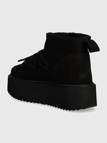 INUIKII Leder-Winterboots "Classic Low Platform" in Schwarz
