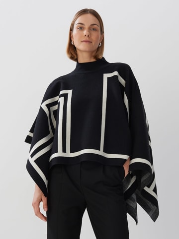 Someday Poncho in Schwarz/ Weiß