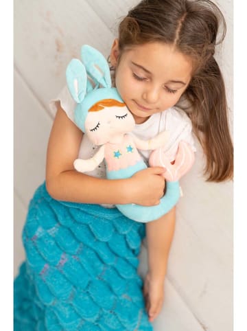Crochetts 2-delige set: benendeken met pop "Doll Lili" blauw