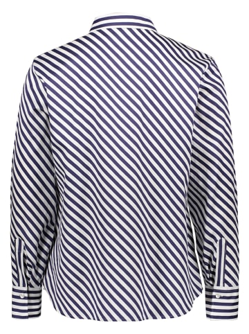 Eterna Blouse donkerblauw/wit