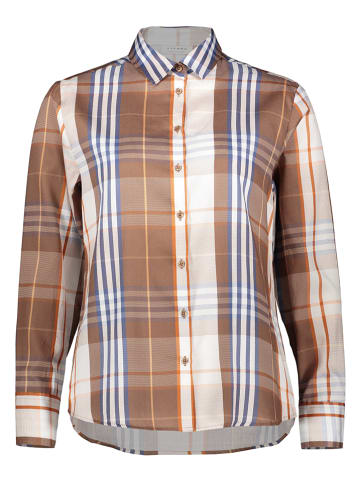 Eterna Blouse lichtbruin/blauw