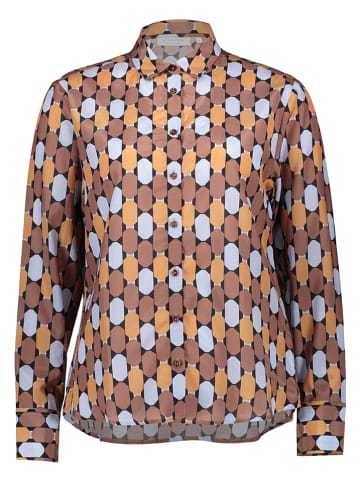 Eterna Blouse lichtbruin/blauw