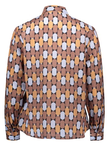 Eterna Blouse lichtbruin/blauw