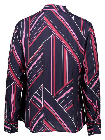 Eterna Blouse donkerblauw/roze